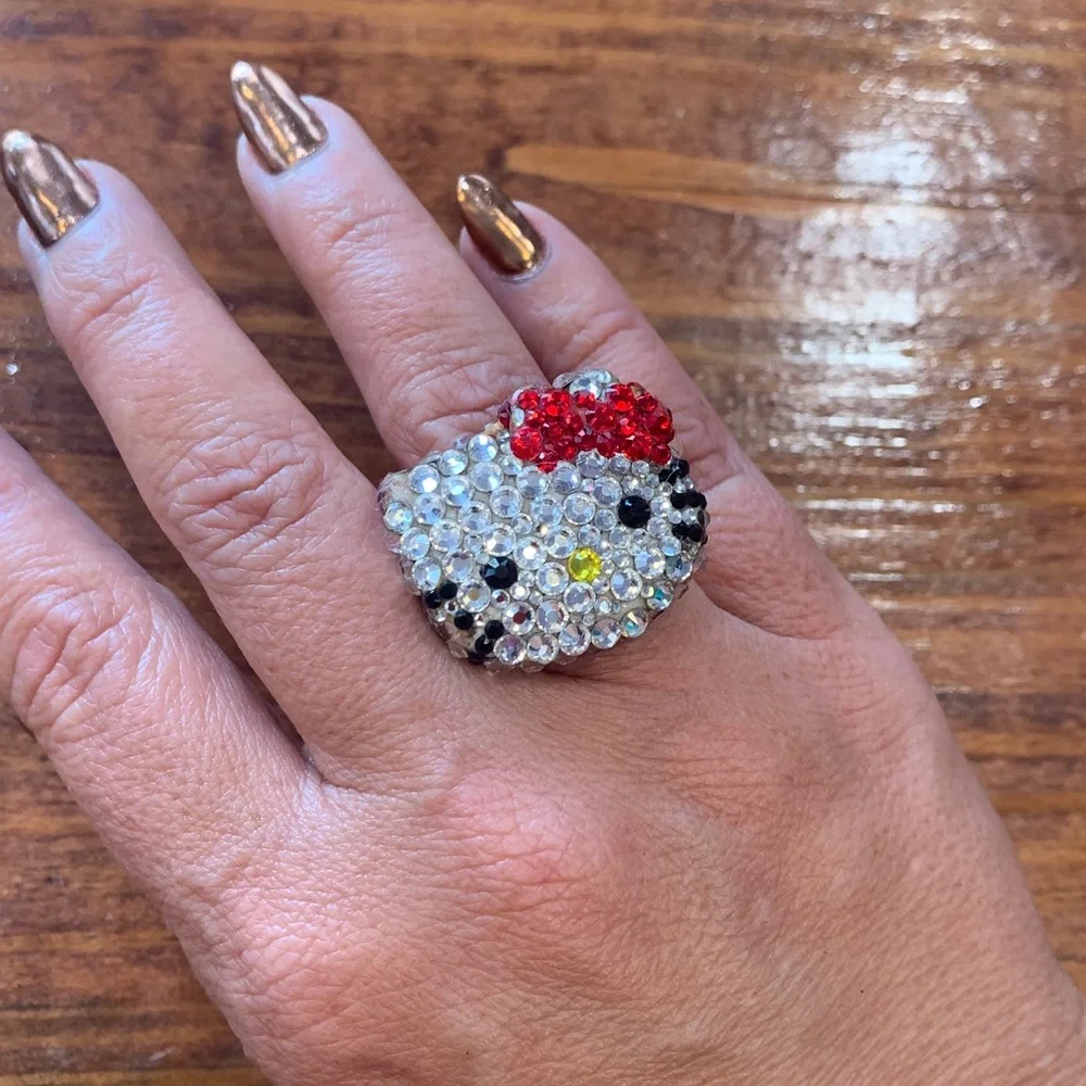 Hello Kitty Rhinestone Ring - Picture 13 of 16